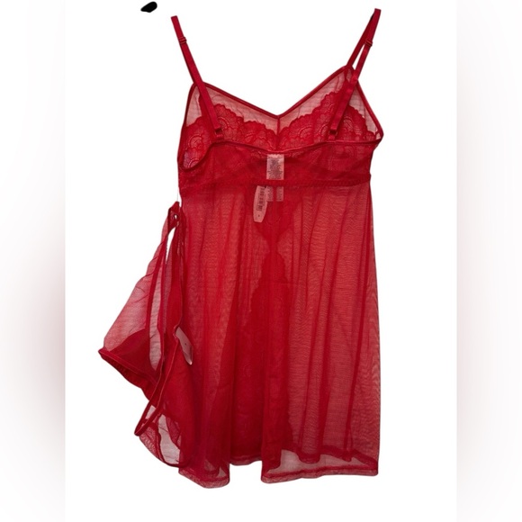 Adore Me Red Nighty with Matching Bikinis - Picture 2 of 10